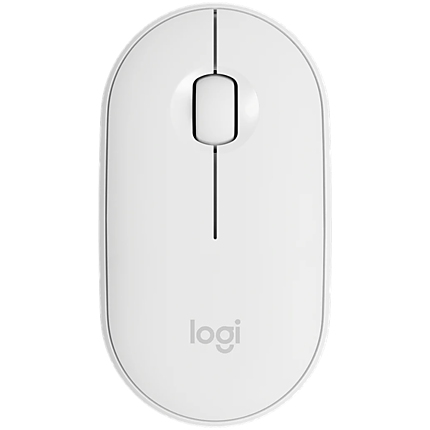 LOGITECH M350S Pebble 2 Bluetooth Mouse - TONAL WHITE - DONGLELESS