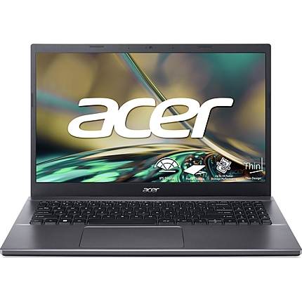 Acer Aspire 5, A515-57-77E6, Intel Core i7 -12650H (up to 4.70 GHz, 24MB), 15.6" FHD (1920x1080) Anti-Glare IPS SlimBezel 60Hz, HD Cam, 16GB DDR4 (2x8GB), 1024GB PCIe NVMe SSD, Intel UMA, 802.11ax, BT 5.1, FPR, Backlit Kbd, Linux, Gray