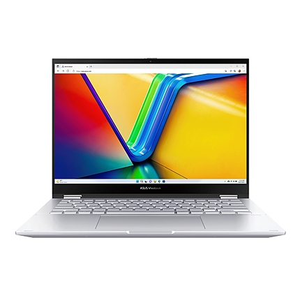 Asus Vivobook S Flip OLED TP3402VA-OLED-KN931X,INTEL I9-13900H, 14" 2.8K (2880 x 1800) OLED 16:10 Touch, DDR4 16GB( 8 ON BD.),1 TB PCIEG3 SSD, Windows 11 Pro , Num Pad,IlimKbd,Cool Silver