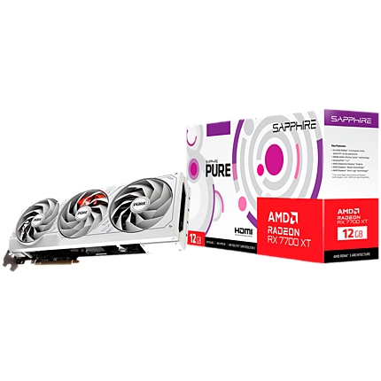 SAPPHIRE PURE AMD RADEON RX 7700 XT GAMING OC 12GB GDDR6 DUAL HDMI / DUAL DP