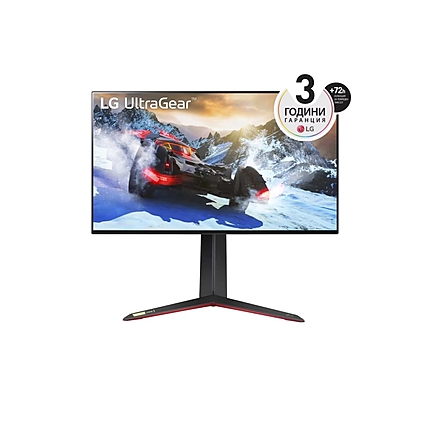 LG 27GP95RP-B, 27", UltraGear Nano IPS 1ms, AG, UHD 4K (3840x2160), 144Hz (up to 160 Hz), HDR 600, 1000:1, 400cd/m2, DCI-P3 98%, USB3.0 (1up/2down), 4K & VRR Up to 120Hz, AMD Free-sync, NVIDIA G-Sync, HDMI 2.1, DP, Height Adjustable, Pivot, Tilt,