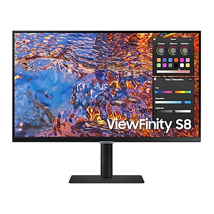 Samsung 27B800, 27" IPS LED, 60 Hz, 5 ms GTG, 3840x2160, 300 cd/m2, Flicker Free, PBP, PIP, USB-C 90W, 3xUSB 3.0, Display Port 1.4, 2xHDMI 2.2, Black