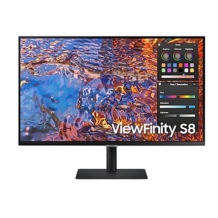 Samsung 32B800 32" IPS LED, 60 Hz, 5 ms GTG, 3840x2160, 300 cd/m2, Flicker Free, PBP, PIP, USB-C 90W, 3xUSB 3.0, Display Port 1.4, 2xHDMI 2.2, Black