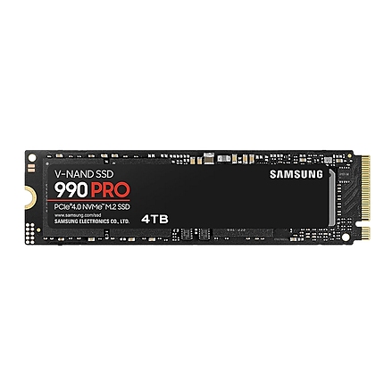 Samsung SSD 990 PRO 4TB PCIe 4.0 NVMe 2.0 M.2 V-NAND 3-bit MLC, 256-bit Encryption, Read 7450 MB/s Write 6900 MB/s