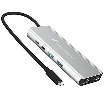 6-портов хъб j5create JCD403 USB4, 8K Multi-port,2.5 Gigabit Ethernet