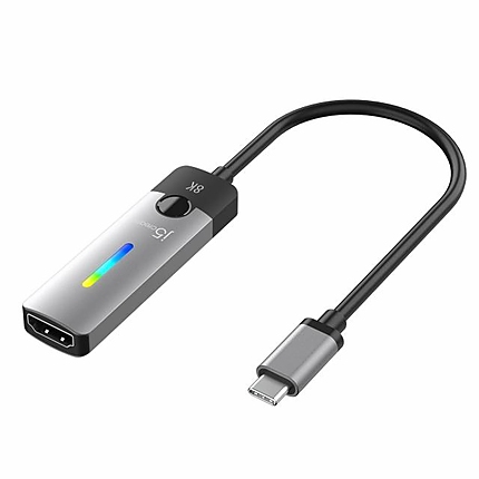 Адаптер j5create JCA157, USB-C мъжко - HDMI 2.1 женско, 8K