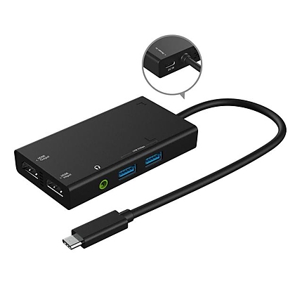 Кепчер j5create JVA01, HDMI - HDMI, USB-C хъб, Черен