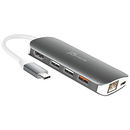 Адаптер j5create JCA365, За 2 монитора, USB-C - 2 x HDMI