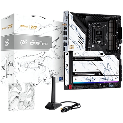 ASROCK MB Desktop Z790 Taichi Carrara, S1700, 4x DDR5, 2x PCIe 5.0 x16, 1x PCIe 4.0 x16, 4x Hyper M.2, 1x Blazing M.2, 8x SATA3, 2x USB-C, 12x USB 3.2, 6x USB 2.0, 1x RJ-45 2.5GB Lan, 802.11ax Wi-Fi 6E + Bluetooth 5.3, 1x HDMI, 1x SPDIF, ATX