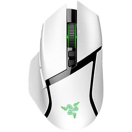 Razer Basilisk V3 Pro White, Wireless Gaming Mouse, True 30000 dpi, Focus Pro 30K Optical Sensor, Gen-3 Optical Mouse Switches, 11 programmable buttons, Razer Speedflex Cable USB Type C, 90-million Clicks