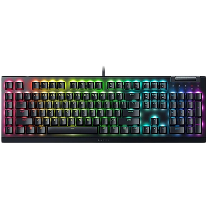 Razer BlackWidow V4 X Mechanical Gaming Keyboard, US Layout, Green Switch, Razer Chroma™ RGB, 6 Macro Keys, Lubricated Stabilizers, Media Roller