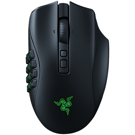 Razer Naga V2 Pro, Wireless Gaming Mouse, True 30000 dpi, Focus Pro 30K Optical Sensor, Gen-3 Optical Mouse Switches, 10/14/20 programmable buttons, Razer Speedflex Cable USB Type C, 90-million Clicks