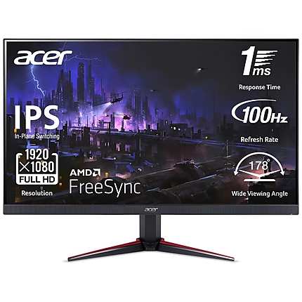 Acer Nitro VG270Ebmiix 27" IPS LED, Anti-Glare, ZeroFrame FreeSync 100Hz 16:9 1ms(VRB),100M:1, 250nits, 1920x1080 FHD, VGA, 2xHDMI, MM Audio in/out, Speakers, Black