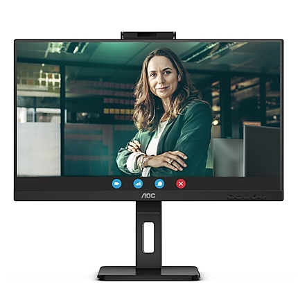 AOC 24P3CW, 23.8" IPS WLED, 1920x1080@75Hz, 4ms GtG, 300cd m/2, 1000:1, DCR 50M:1, AdaptiveSync, FlickerFree, Low Blue Light, 5Wx2, 5MP Windows Hello, Tilt, Height Adjust, Pivot, Swivel, HDMI, DP, RJ45, USB hub