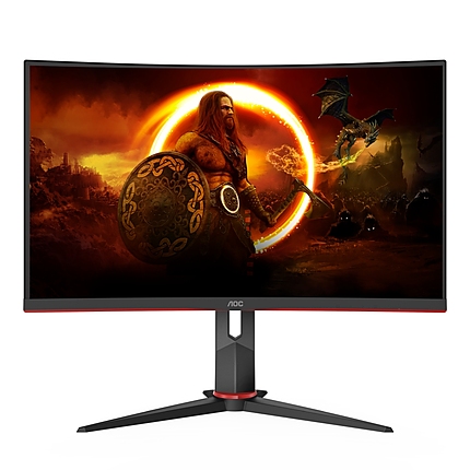 AOC CQ27G2S/BK, 27" Curved 1500R VA WLED, 2560x1440@165Hz, 4ms GtG, 1ms MPRT, 250cd m/2, 3000:1, DCR 80M:1, Adaptive Sync, FlickerFree, Low Blue Light, Tilt, Height Adjust, Swivel, 2xHDMI, DP