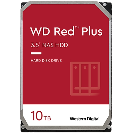 HDD NAS WD Red Plus (3.5'', 10TB, 256MB, 7200 RPM, SATA 6 Gb/s)