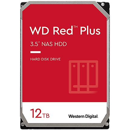 HDD NAS WD Red Plus (3.5'', 12TB, 256MB, 7200 RPM, SATA 6 Gb/s)