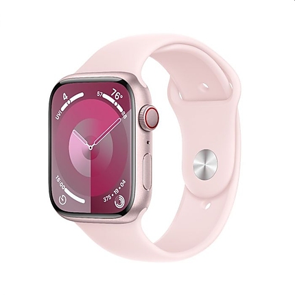 Apple Watch Series 9 GPS + Cellular 45mm Pink Aluminium Case with Light Pink Sport Band - S/M