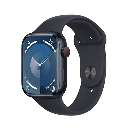 Apple Watch Series 9 GPS + Cellular 45mm Midnight Aluminium Case with Midnight Sport Band - M/L