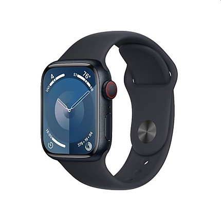 Apple Watch Series 9 GPS + Cellular 41mm Midnight Aluminium Case with Midnight Sport Band - S/M