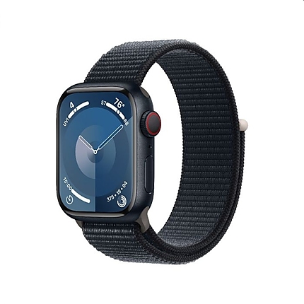 Apple Watch Series 9 GPS + Cellular 41mm Midnight Aluminium Case with Midnight Sport Loop