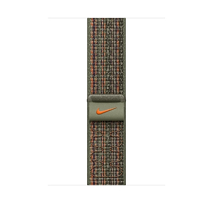 Apple 45mm Sequoia/Orange Nike Sport Loop