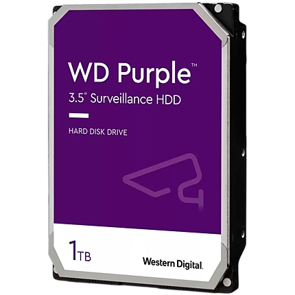 HDD AV WD Purple (3.5'', 1TB, 64MB, 5400 RPM, SATA 6 Gb/s)