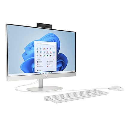 HP All-in-One 24-cr0005nu Shell White, Core i5-1335U(up to 4.6GHz/12MB/10C), 23.8" FHD AG IPS + FHD IR Camera, 16GB 3200Mhz 2DIMM, 512GB PCIe SSD, WiFi 6+BT5.3, HP Keyboard & HP Mouse, Free DOS, 2Y Warranty