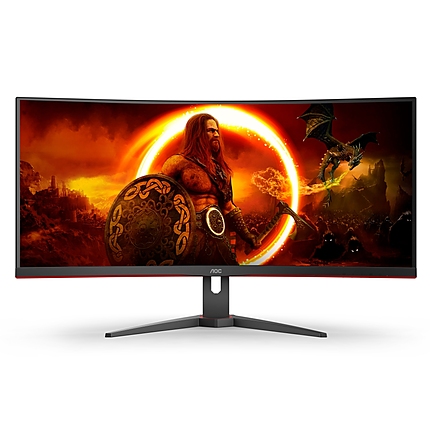 AOC CU34G2XE/BK, 34" Curved 1500R VA WLED, 3440x1440@144Hz, 4ms GtG, 1ms MPRT, 300 cd/m2, 3000:1, DCR 80M:1, Adaptive Sync, FlickerFree, Low Blue Light, Tilt, HDMI, 2xDP