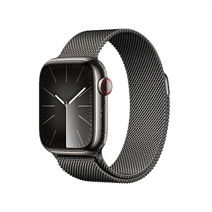 Apple Watch Series 9 GPS + Cellular 41mm Graphite Stainless Steel Case with Graphite Milanese Loop