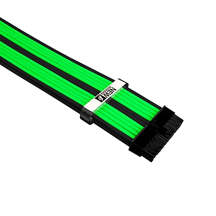 1stPlayer комплект удължителни кабели Custom Modding Cable Kit Black/Green - ATX24P, EPS, PCI-e - BGE-001