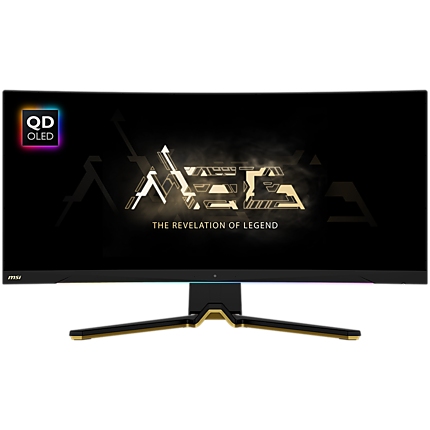 MSI MEG 342C QD-OLED Curved Gaming Monitor, 34.18" 175Hz, UWQHD (3440x1440) 21:9, QD-OLED, 1800R curve, 0.03ms, 250nits, 1000000:1, 178°/178°, FreeSync Premium Pro, Adjustable Stand, 1x DP, 2x HDMI, 1x USB Type-C, 3Y Warranty