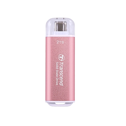 Transcend 2TB, USB External SSD, ESD300P, USB 10Gbps, Type C, Pink