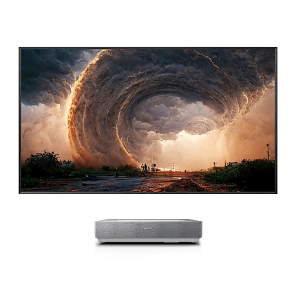 Hisense 100" 100L5HD, 4K Ultra HD 3840x2160, Laser TV, 2500 nit, Cont. 2400:1, HDR 10, HLG, Dolby Atmos, 2 x 15W Sound System, Smart TV, WiFi 5GHz, BT, 4xHDMI, 2xUSB, LAN, CI+, DVB-T2/C/S2, 100" Screen included, Black