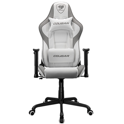 COUGAR Armor Elite White Gaming Chair, Adjustable Design, Breathable PVC Leather, Class 4 Gas Lift Cylinder, Full Steel Frame, 2D Adjustable Arm Rest, 160Вє Reclining, Adjustable Tilting Resistance