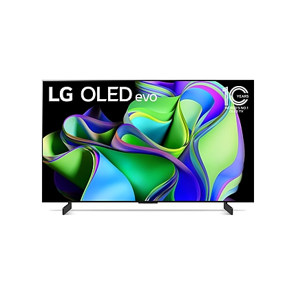 LG OLED42C32LA, 42" UHD OLED evo, 4K (3840 x 2160), DVB-C/T2/S2, Full Cinema Screnn, Alpha 9, 120Hz, ThinQ AI, HDR10, VRR, NVIDIA G-SYNC, AMD FreeSync, Dolby Vision, Dolby Atmos, Wi-Fi, BT, HDMI, USB, Multi View, Meteor Titan