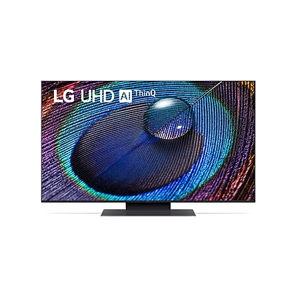 LG 50UR91003LA, 50" 4K UltraHD TV 4K (3840 x 2160), DVB-T2/C/S2, webOS 23 Smart TV, ThinQ AI, a5 AI 4K Gen6, WiFi, HDR10 pro, HLG, ALLM/HGiG, 4K Upscaling, AI Sound, Voice Controll, HDMI eARC, CI, LAN, USB, BT, Crescent Stand, Black