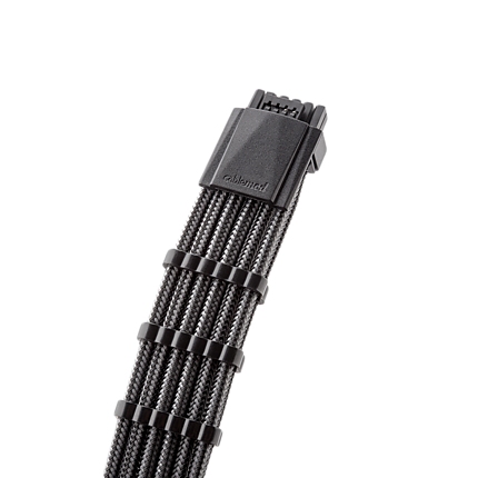 CableMod E-Series Pro ModMesh Sleeved 12VHPWR PCI-e Cable for Super Flower Leadex Platinum / Platinum SE / Titanium / V Gold Pro / V Platinum Pro, EVGA G7 / G6 / G5 / G3 / G2 / P2 / T2 (Carbon, Nvidia 4000 series, 16-pin to Dual 8-pin, 600mm)