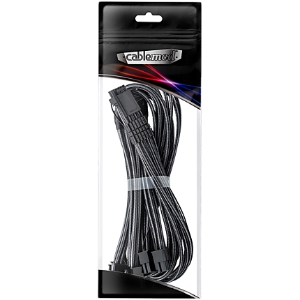 CableMod E-Series Pro ModMesh Sleeved 12VHPWR PCI-e Cable for Super Flower Leadex Platinum / Platinum SE / Titanium / V Gold Pro / V Platinum Pro, EVGA G7 / G6 / G5 / G3 / G2 / P2 / T2 (Carbon, Nvidia 4000 series, 16-pin to Quad 8-pin, 60cm)