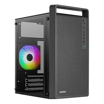 AeroCool кутия Case mATX - CS-109-G-BK-v1 - FRGB, Tempered Glass