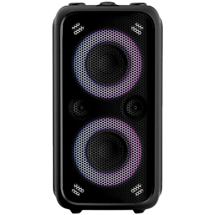 F&D PA200 Portable Wireless Party Speaker, 80W RMS (40W+40W), Subwoofer 2x5.25"+2x2"Tweeter, BT 5.0/USB/AUX, RGB, LED display, Remote control, Microphone, battery 8000mAh