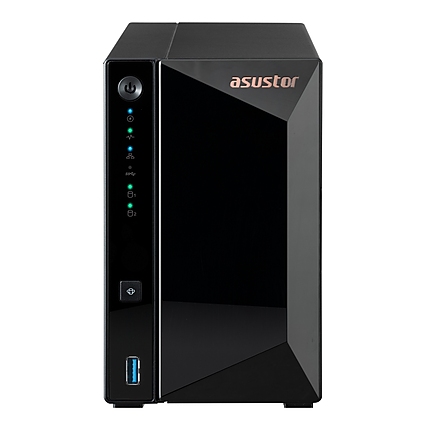 Asustor AS3302T_V2, 2 bay NAS, Realtek RTD1619B, Quad-Core, 1.7GHz (not ex.), 2.5GbE x1, USB3.2 Gen1 x3, WOW (Wake on WAN), Ttoolless installation, with hot-swappable tray, hardware encryption, MyArchive, EZ connect, EZ Sync, WoL, System Sleep Mode