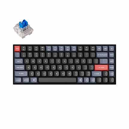 Геймърска механична клавиатура Keychron K2 Pro Hot-Swappable Keychron K Pro Mechanical Blue Switch, White Backlight Plastic Frame