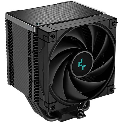 "DeepCool AK500 Zero Dark, CPU Air Cooler, 1x120mm FK120 PWM FDB Fan, Digital Display, ARGB, TDP 240W, 5 Heatpipes, Black, LGA2066/2011-v3/2011/1700/1200/115x, AMD AM5/AM4, 127x117x160 mm(LxWxH), 3Y,R-AK500-BKNNMT-G-1"