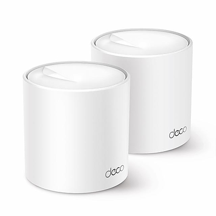 Безжичен рутер TP-Link Deco X60 V3 2-Pack, AX3000, 2.4/5 GHz, 574 -  2402 Mbps, Gigabit