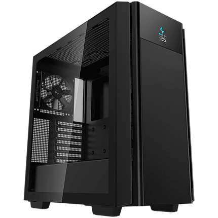 DeepCool CH510 Mesh Digital  Mid Tower Case, 	Mini-ITX / Micro-ATX / ATX / E-ATX, 2xUSB2.0, 1xUSB3.0, 1xAudio, 1xMic, ABS+SPCC+Tempered Glass, 1Г—120mm preinstalled fan,  Mesh Pane R-CH510-BKNSE1-G-1