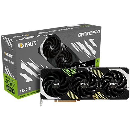 Palit RTX 4070Ti Super GamingPro 16GB GDDR6X, 256 bit, 1x HDMI 2.1a, 3x DP 1.4a, 3 Fan, 1x 16-pin power connector, recommended PSU 750W, NED47TS019T2-1043A