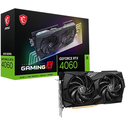 MSI Video Card Nvidia GeForce RTX 4060 GAMING 8G, 8GB GDDR6, 128bit, Boost: 2460 MHz, 3072 CUDA Cores, PCIe 4.0, 3x DP 1.4a, HDMI 2.1a, RAY TRACING, Dual Fan, 1x 8pin, 550W Recommended PSU, 3Y