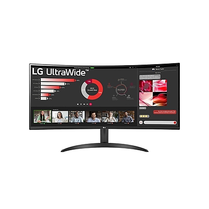 LG 34WR50QC-B, 34" UltraWide AG , Curved 21:9 VA Panel, 5ms, 3000:1, 300 cd/m2, WQHD 3440x1440, HDR10, sRGB 99% , AMD FreeSync, 100Hz, HDMI, DisplayPort, PBP, Tilt, Reader Mode, Headphone Out, Black