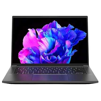 Acer Swift X, SFX14-71G-70TE, Core i7-13700H (up to 5.0GHz, 24MB), 14.5"WQXGA (2880x1800) OLED,120Hz, SlimBezel, 16GB LPDDR5, 1024GB PCIe SSD, RTX 3050 6GB GDDR6, Micro SD, WIFI 6E BT 5.0 INTEL Killer CNVi, Backlit KB, FPR, Win 11 PRO, Steel Gray